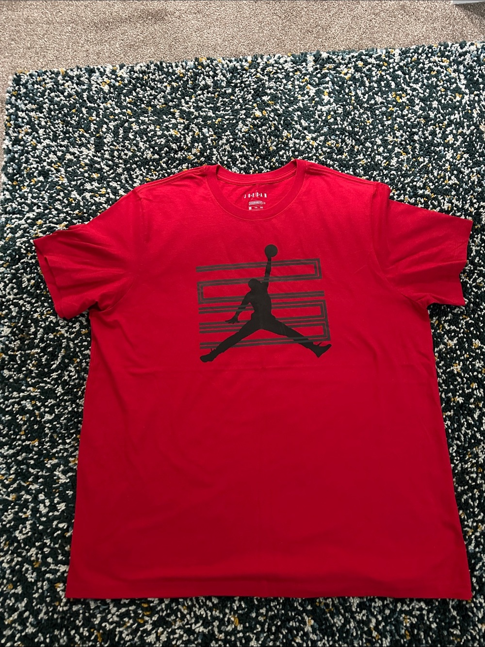 Jordan Red Men's Graphic Crewneck T-Shirt new with no tags